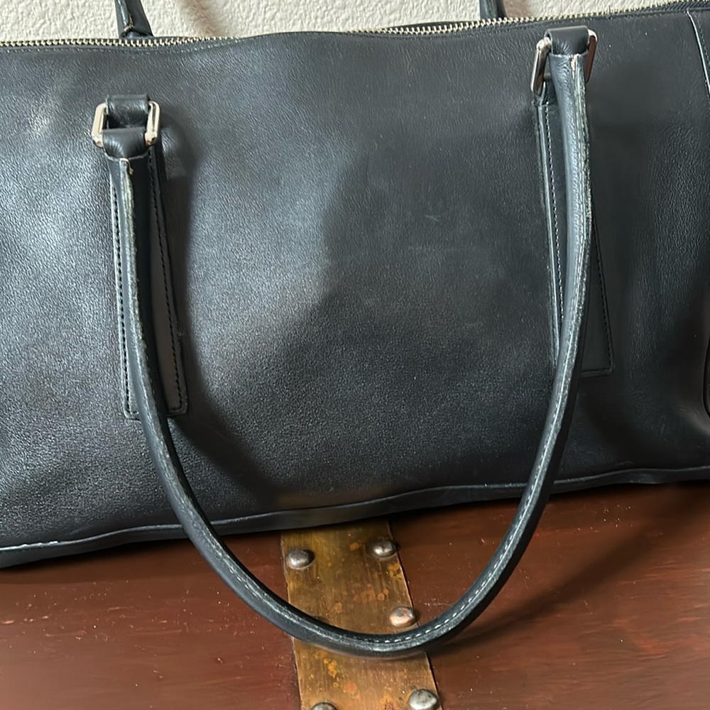 Vintage Coach Black Leather Bonnie Legacy Zip Large Shoulder Bag Y2K - Picture 7 of 14